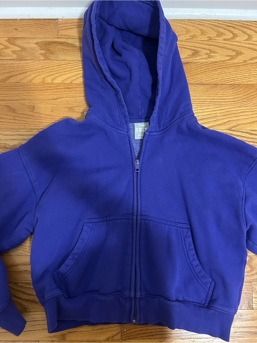 Aritzia TNA Cozy Fleece Boyfriend Zip Up Hoodie